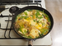 豆腐と水菜の卵とじ10