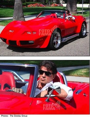 Sylvester Stallone and Corvette